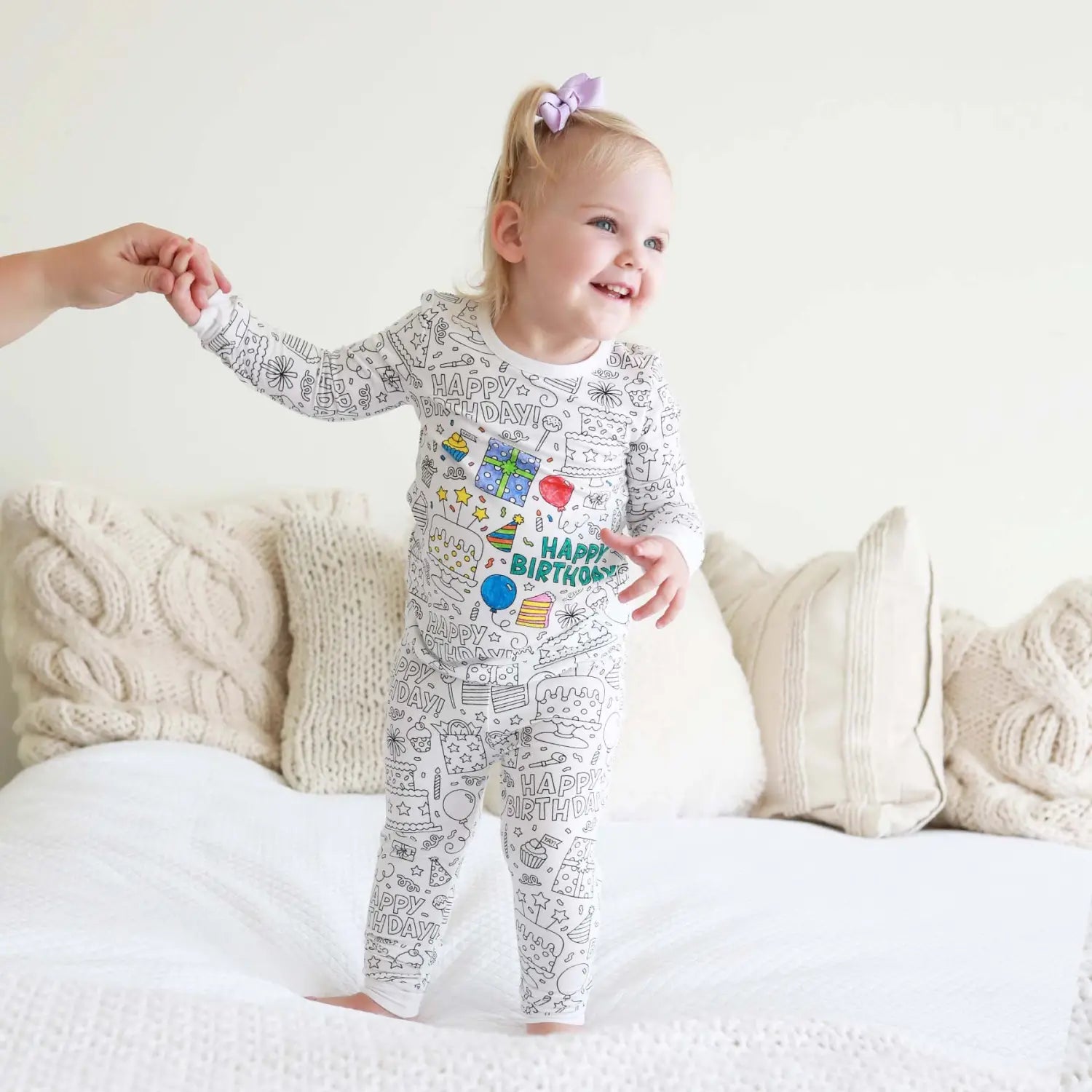 Children’s graffiti pajamas diy hand-painted colorable set for home decor coloring pajama sets