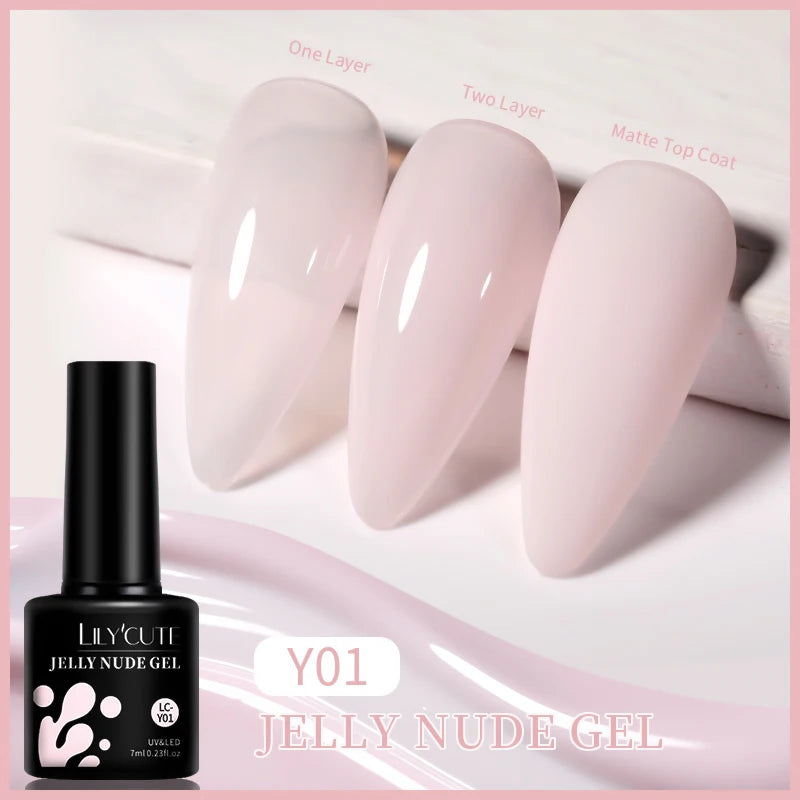 Vibrant LILYCUTE 129 Colors Gel Polish - 7ML Perfection