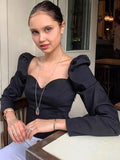 Slim Fit Square Neck Blouse for Effortless Elegance