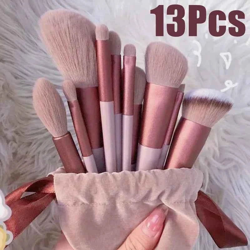 Essential 13-Piece Makeup Brush Set for Flawless Beauty
