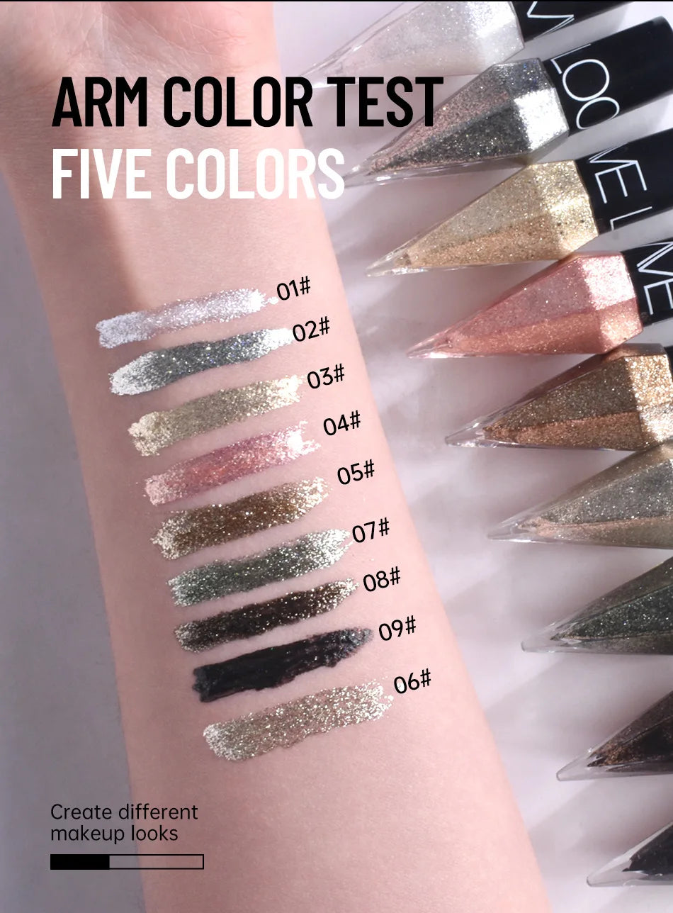 Diamond Sparkling Liquid Eyeliner: Quick-Dry & Waterproof