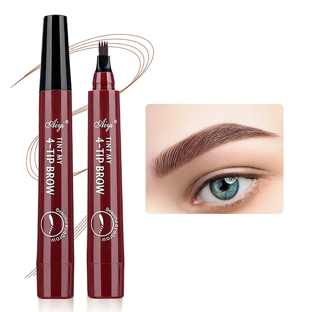 Four Fork Eyebrow Pencil: Natural & Waterproof Colors