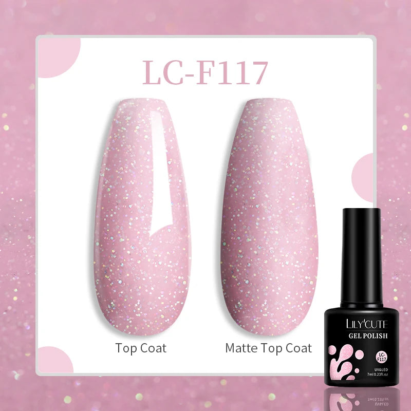 Vibrant LILYCUTE 129 Colors Gel Polish - 7ML Perfection