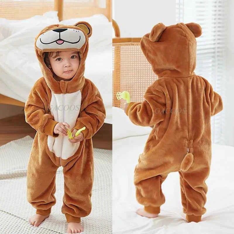 Cozy Unicorn & Dinosaur Baby Rompers for Boys & Girls