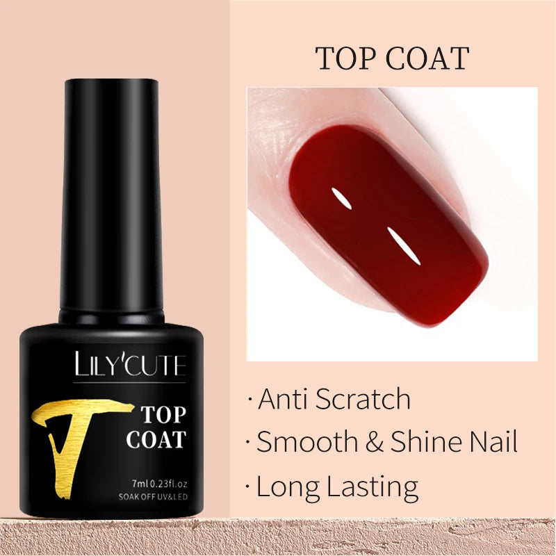 Vibrant LILYCUTE 129 Colors Gel Polish - 7ML Perfection