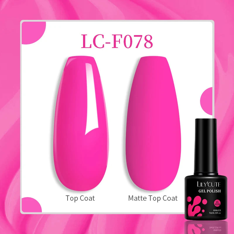 Vibrant LILYCUTE 129 Colors Gel Polish - 7ML Perfection