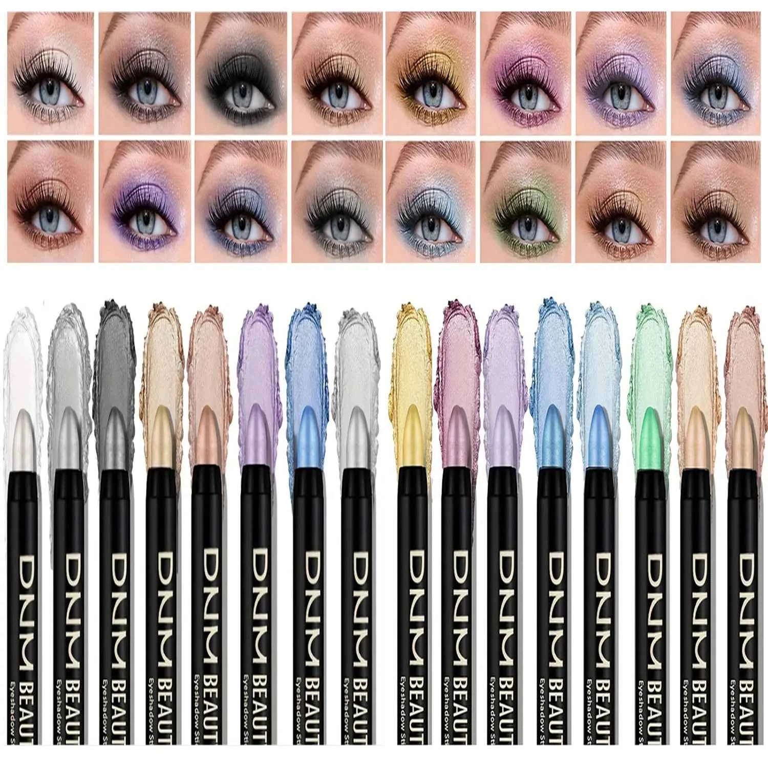 Vibrant Pearlescent Eyeliner: 16 Colors for Stunning Eyes