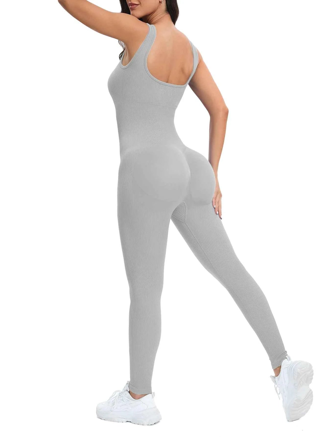 Stylish Sleeveless Jumpsuit: Perfect Fit with Built-In Support