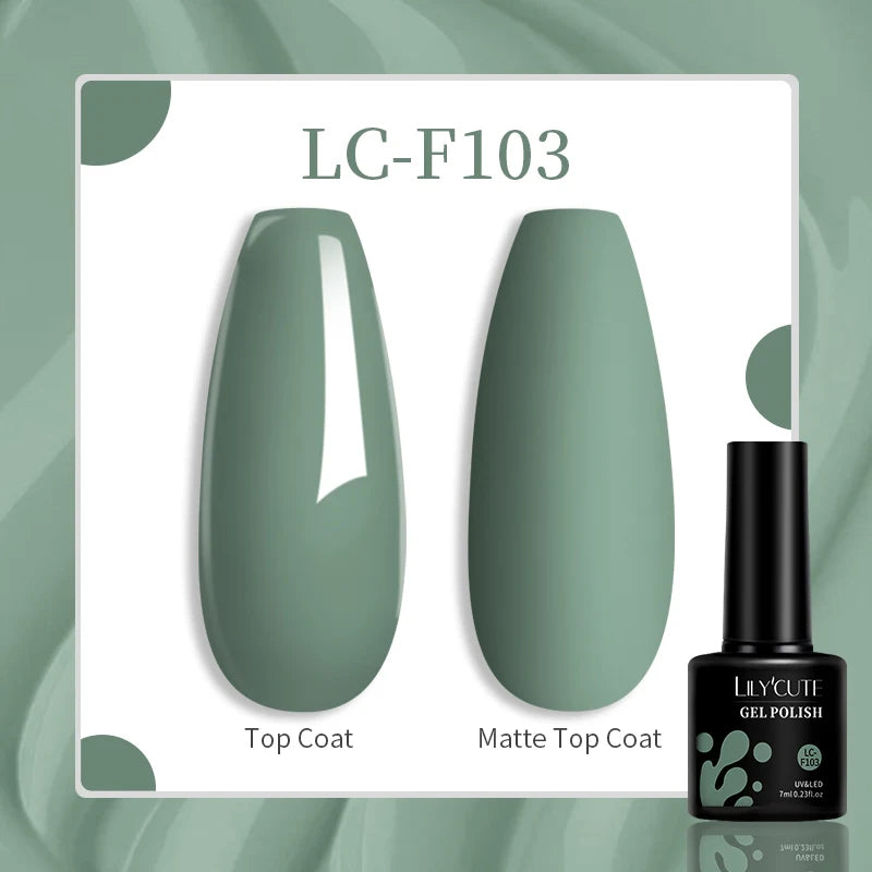 Vibrant LILYCUTE 129 Colors Gel Polish - 7ML Perfection