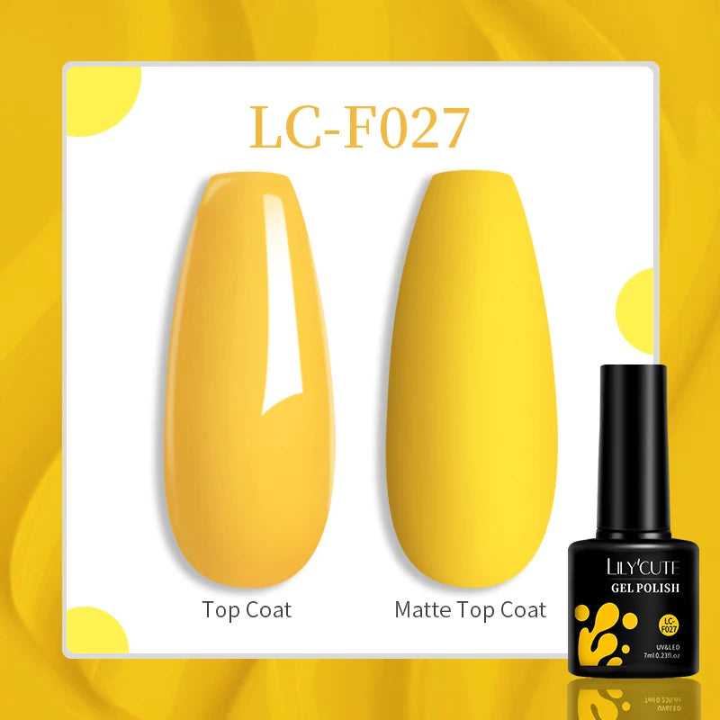 Vibrant LILYCUTE 129 Colors Gel Polish - 7ML Perfection