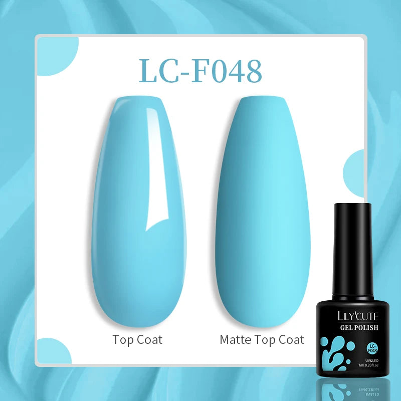 Vibrant LILYCUTE 129 Colors Gel Polish - 7ML Perfection