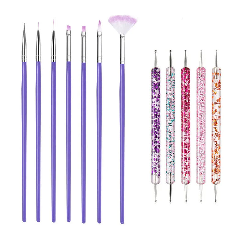 Precision Nail Art Brush Set: 5/20 Pcs for Masterful Designs