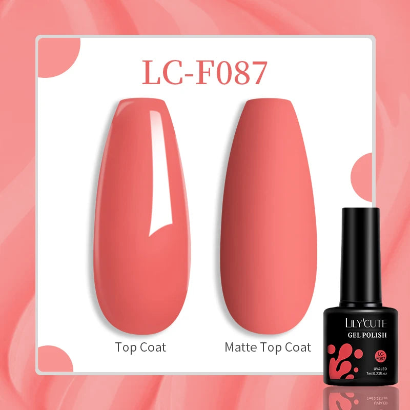 Vibrant LILYCUTE 129 Colors Gel Polish - 7ML Perfection
