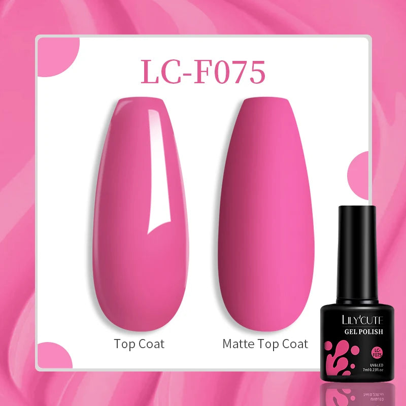 Vibrant LILYCUTE 129 Colors Gel Polish - 7ML Perfection