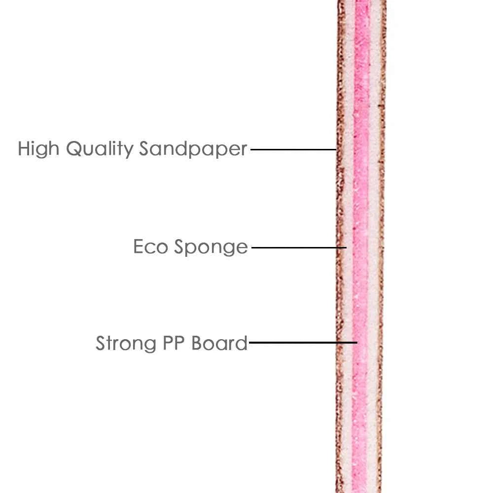 Precision Half Moon Nail File Buffer - 100/180 Grit