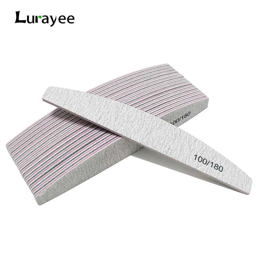 Precision Half Moon Nail File Buffer - 100/180 Grit