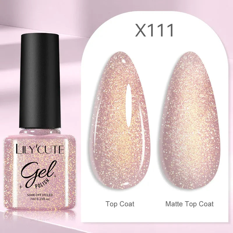 Vibrant LILYCUTE 129 Colors Gel Polish - 7ML Perfection