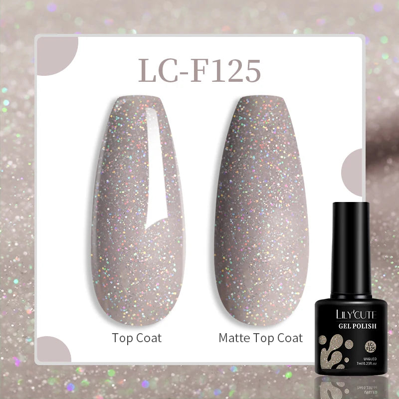 Vibrant LILYCUTE 129 Colors Gel Polish - 7ML Perfection