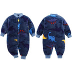 Cozy Flannel Infant Jumpsuit for Newborns 0-18 Months