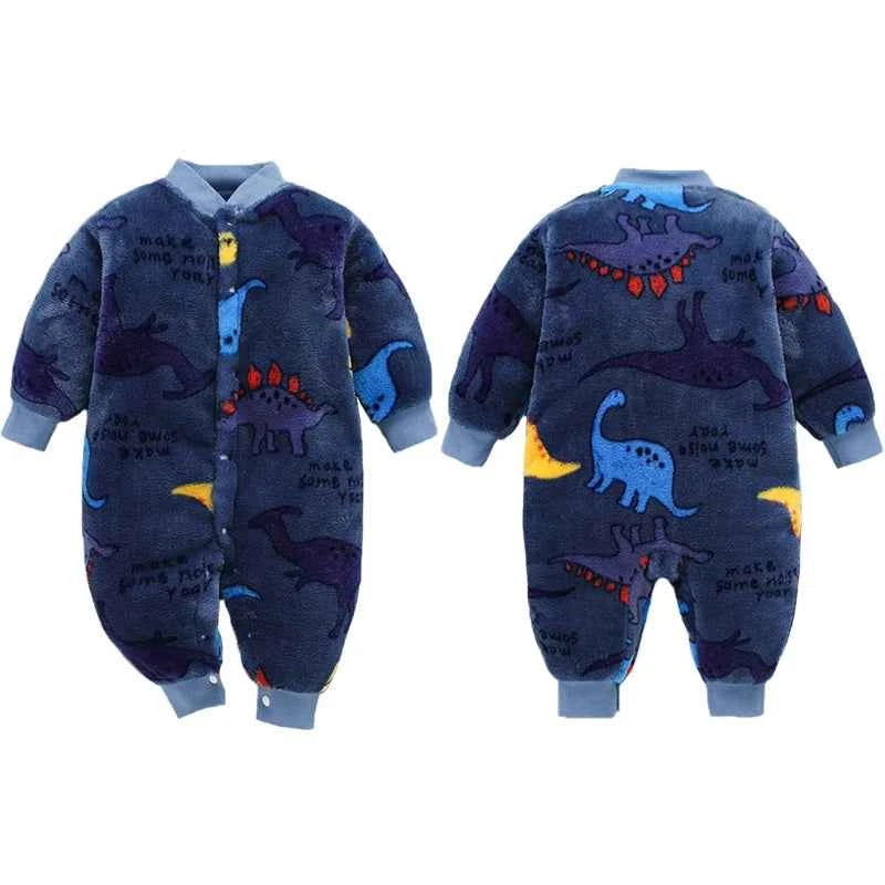 Cozy Flannel Infant Jumpsuit for Newborns 0-18 Months