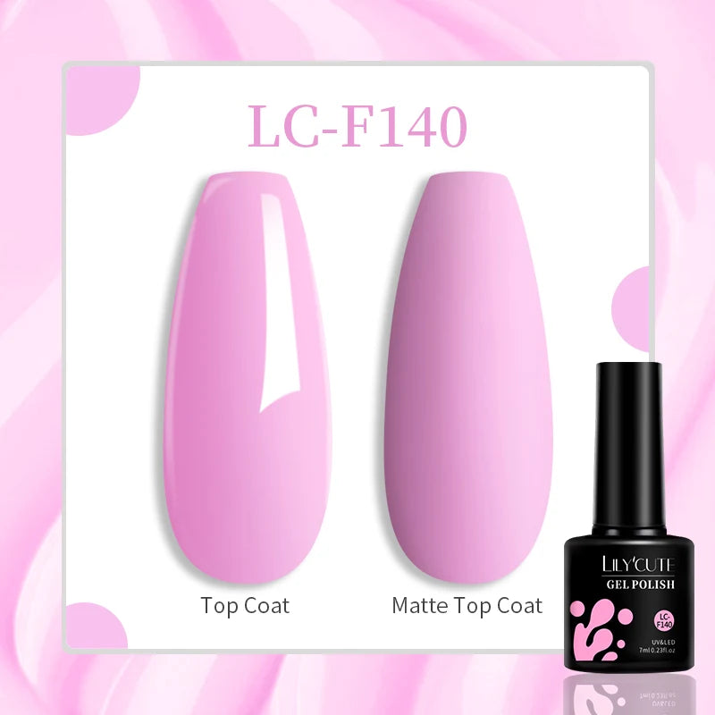 Vibrant LILYCUTE 129 Colors Gel Polish - 7ML Perfection