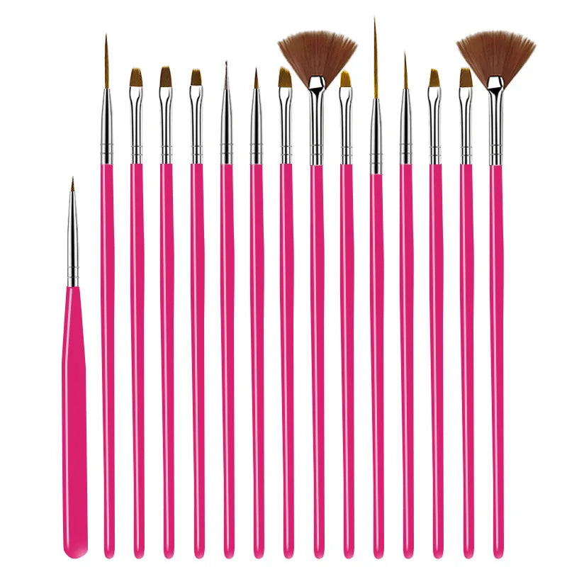 Precision Nail Art Brush Set: 5/20 Pcs for Masterful Designs