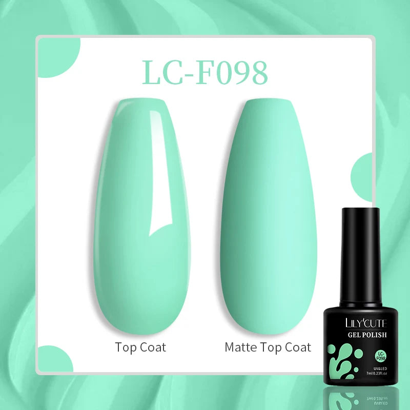 Vibrant LILYCUTE 129 Colors Gel Polish - 7ML Perfection