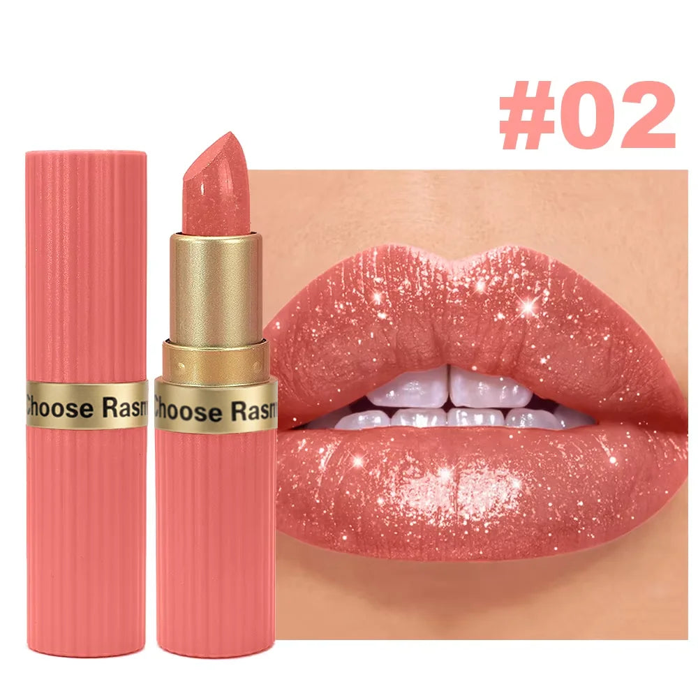 Pearlescent Pink Velvet Lipstick: Long-Lasting & Waterproof