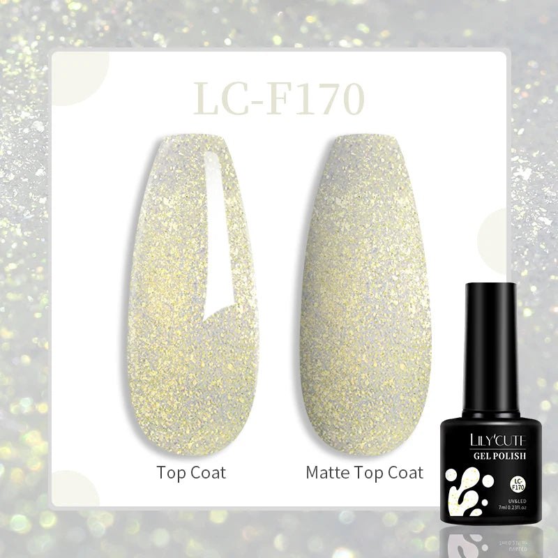 Vibrant LILYCUTE 129 Colors Gel Polish - 7ML Perfection