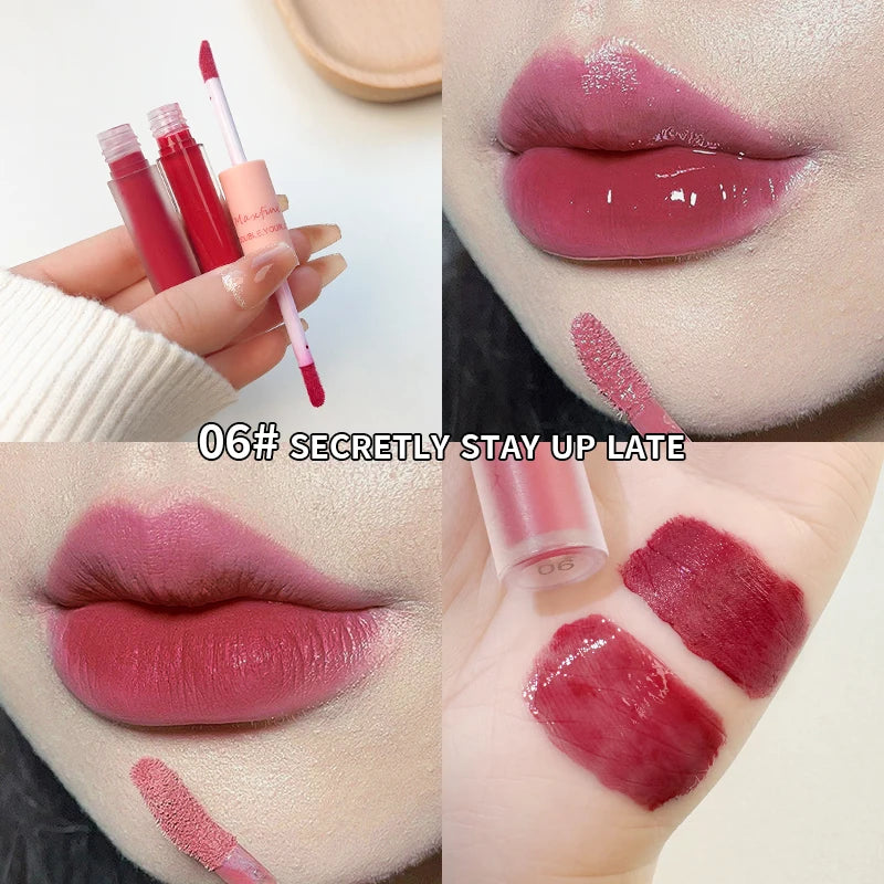 Long-Lasting Double End Lip Gloss: Gloss & Matte Finish