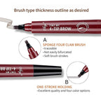 Four Fork Eyebrow Pencil: Natural & Waterproof Colors