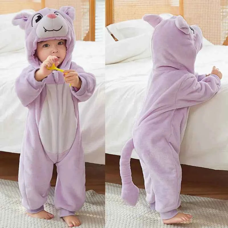 Cozy Unicorn & Dinosaur Baby Rompers for Boys & Girls