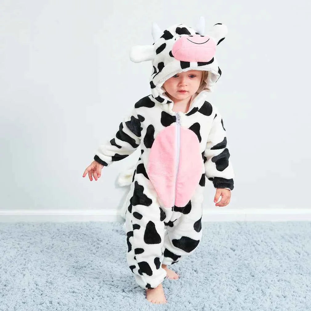 Cozy Unicorn & Dinosaur Baby Rompers for Boys & Girls