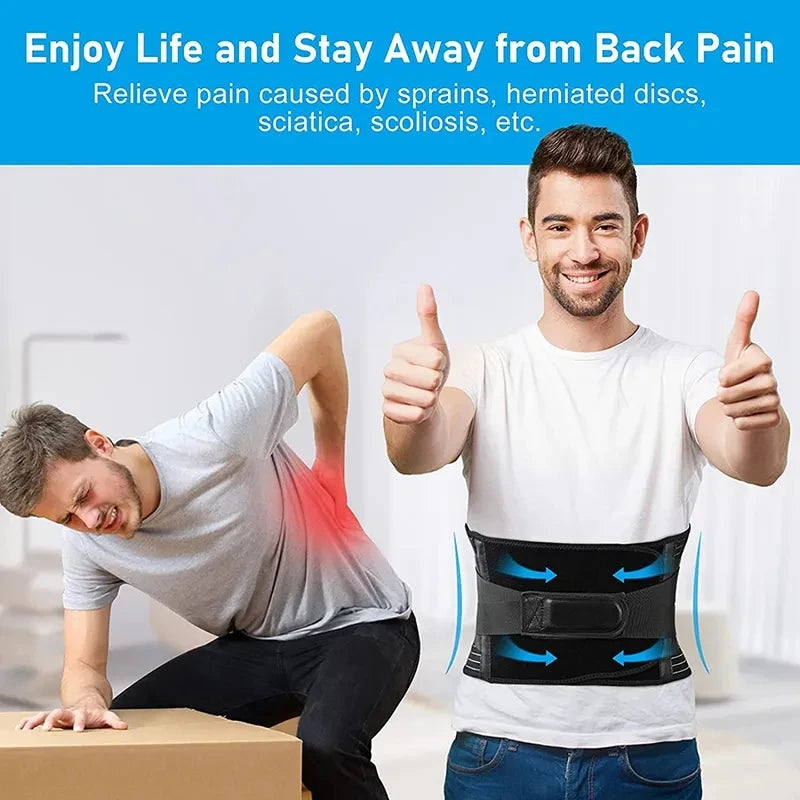 Adjustable Lumbar Support Belt for Back Pain Relief
