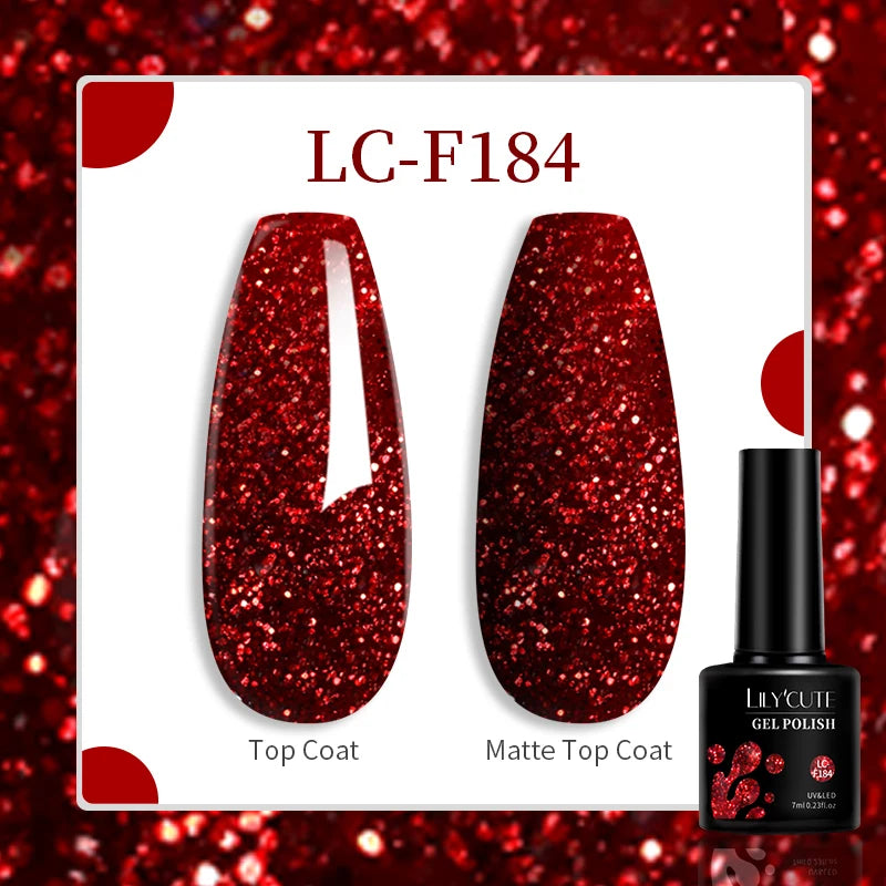 Vibrant LILYCUTE 129 Colors Gel Polish - 7ML Perfection