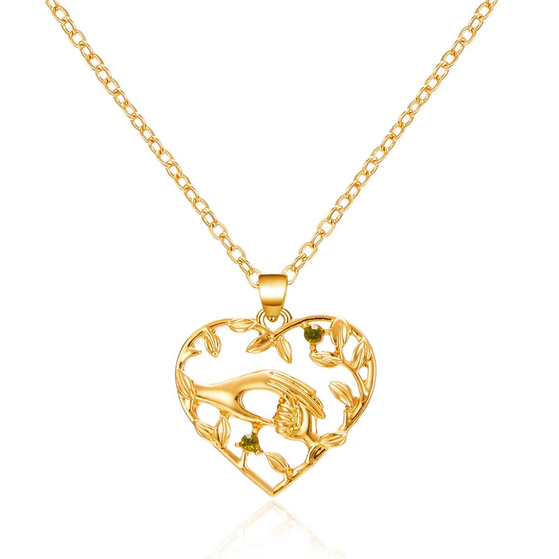 Forever Love Heart & Moon Necklace for Mom & Daughter