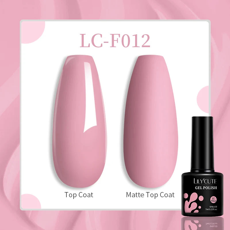 Vibrant LILYCUTE 129 Colors Gel Polish - 7ML Perfection