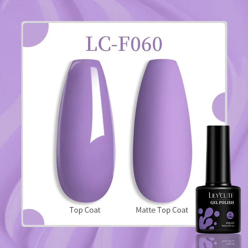 Vibrant LILYCUTE 129 Colors Gel Polish - 7ML Perfection