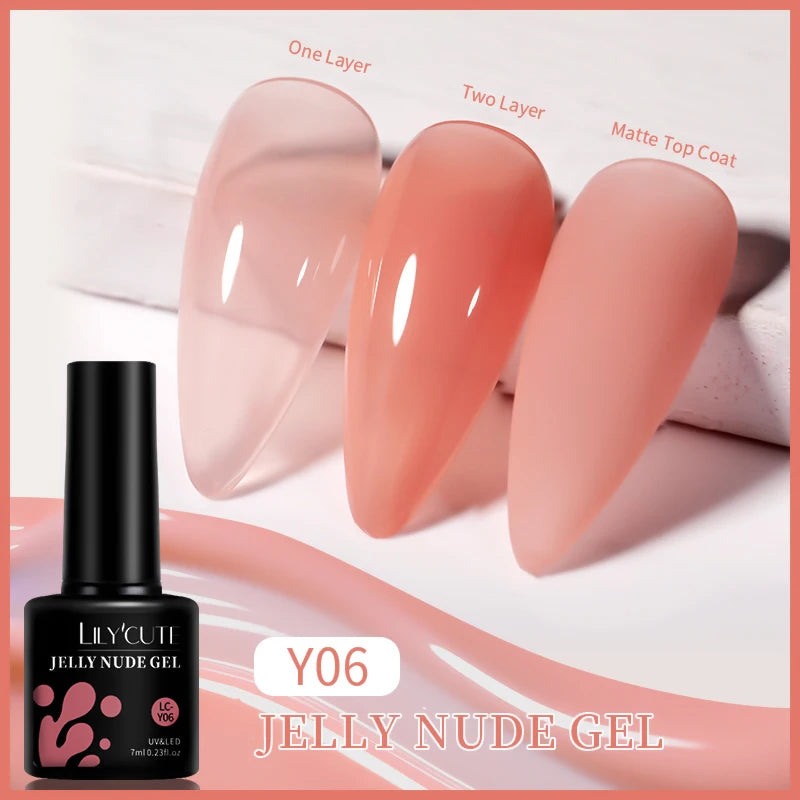 Vibrant LILYCUTE 129 Colors Gel Polish - 7ML Perfection