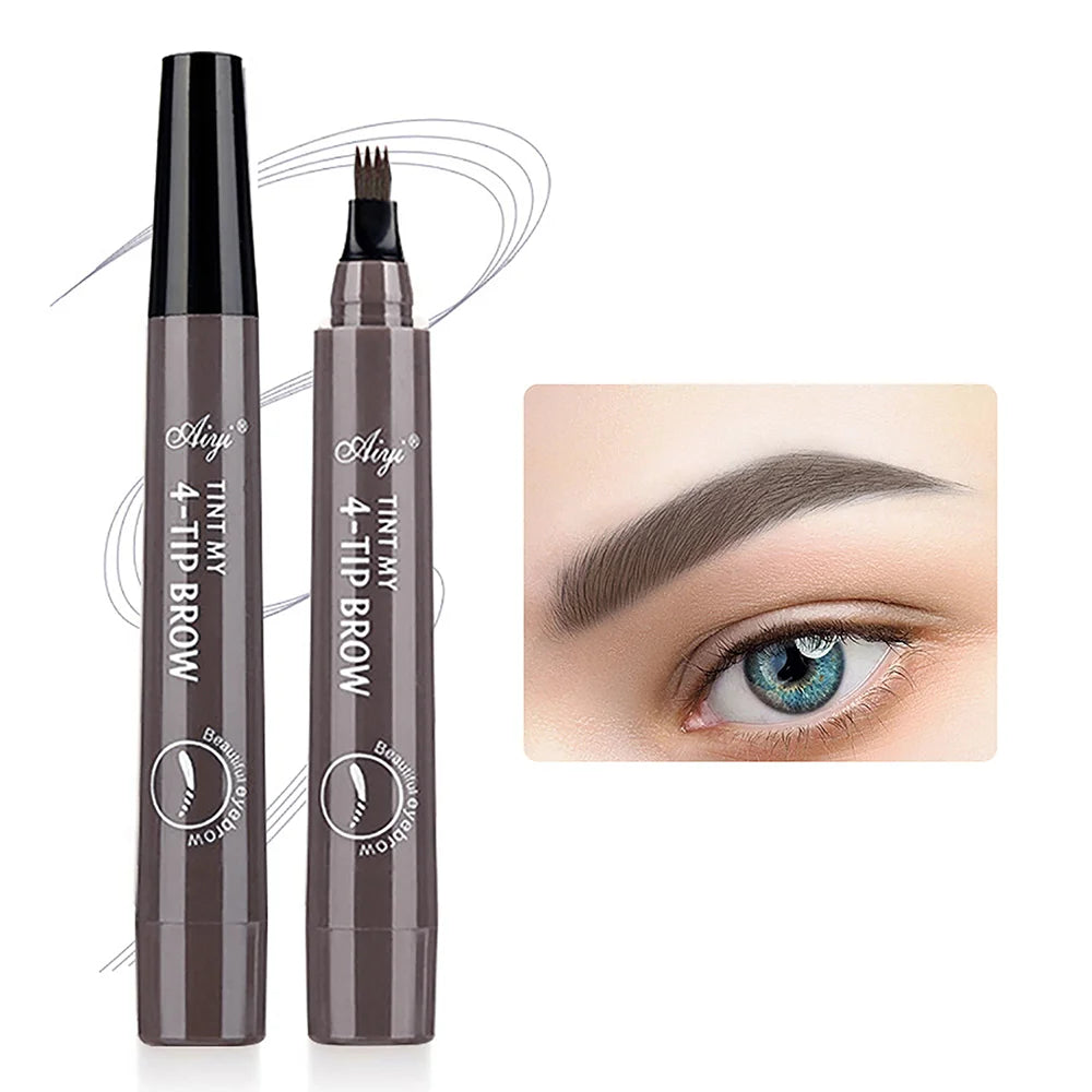 Four Fork Eyebrow Pencil: Natural & Waterproof Colors