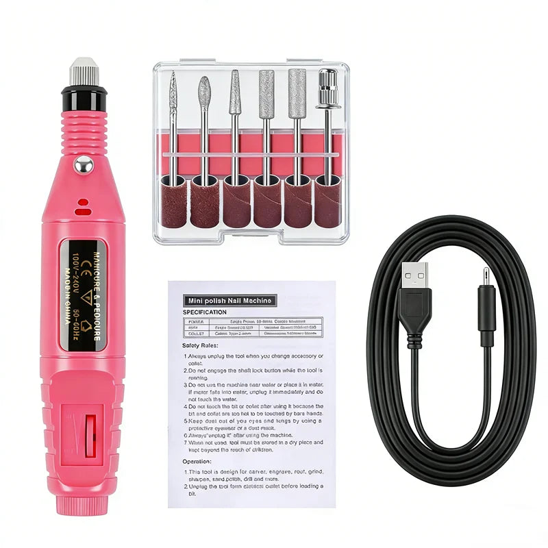 Precision Nail Drill Set for Professional Home Manicures