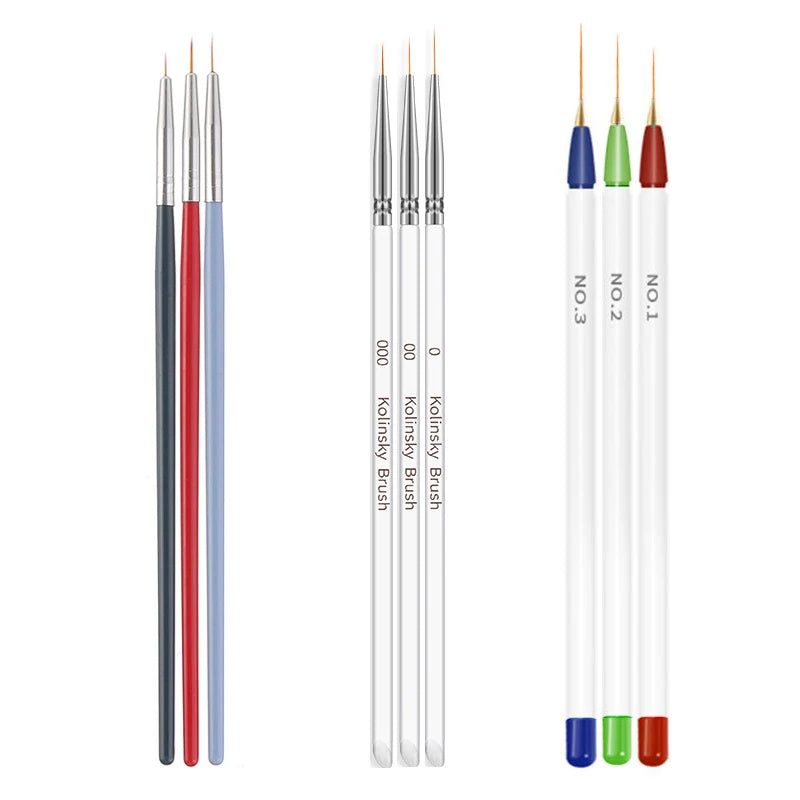 Precision Nail Art Brush Set: 5/20 Pcs for Masterful Designs