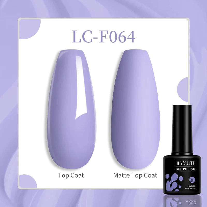 Vibrant LILYCUTE 129 Colors Gel Polish - 7ML Perfection