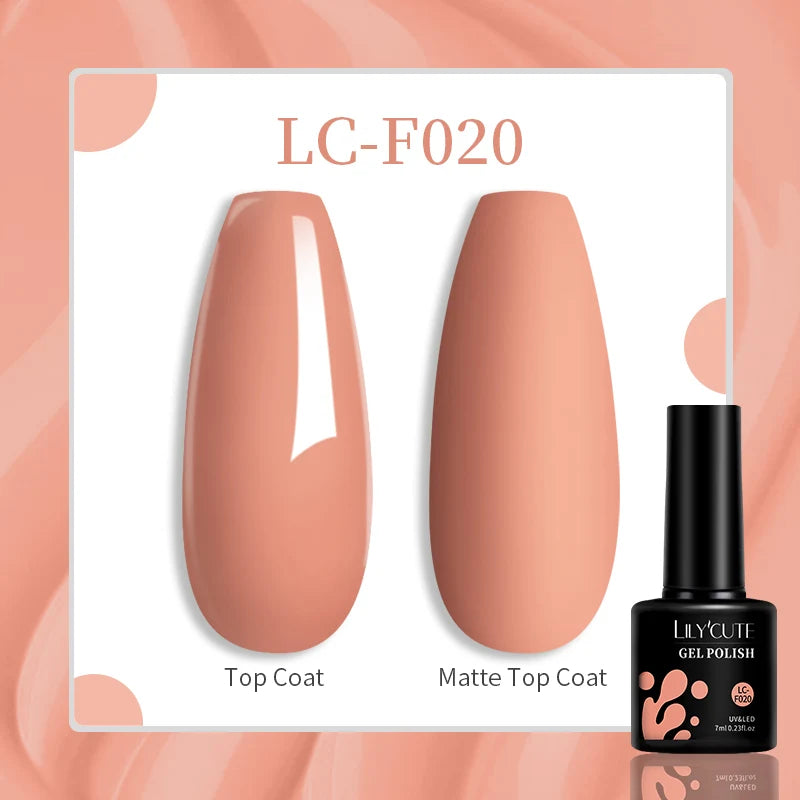 Vibrant LILYCUTE 129 Colors Gel Polish - 7ML Perfection