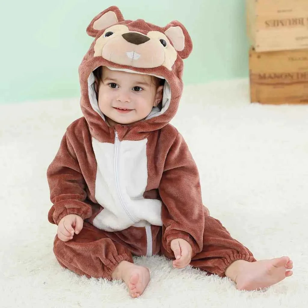 Cozy Unicorn & Dinosaur Baby Rompers for Boys & Girls