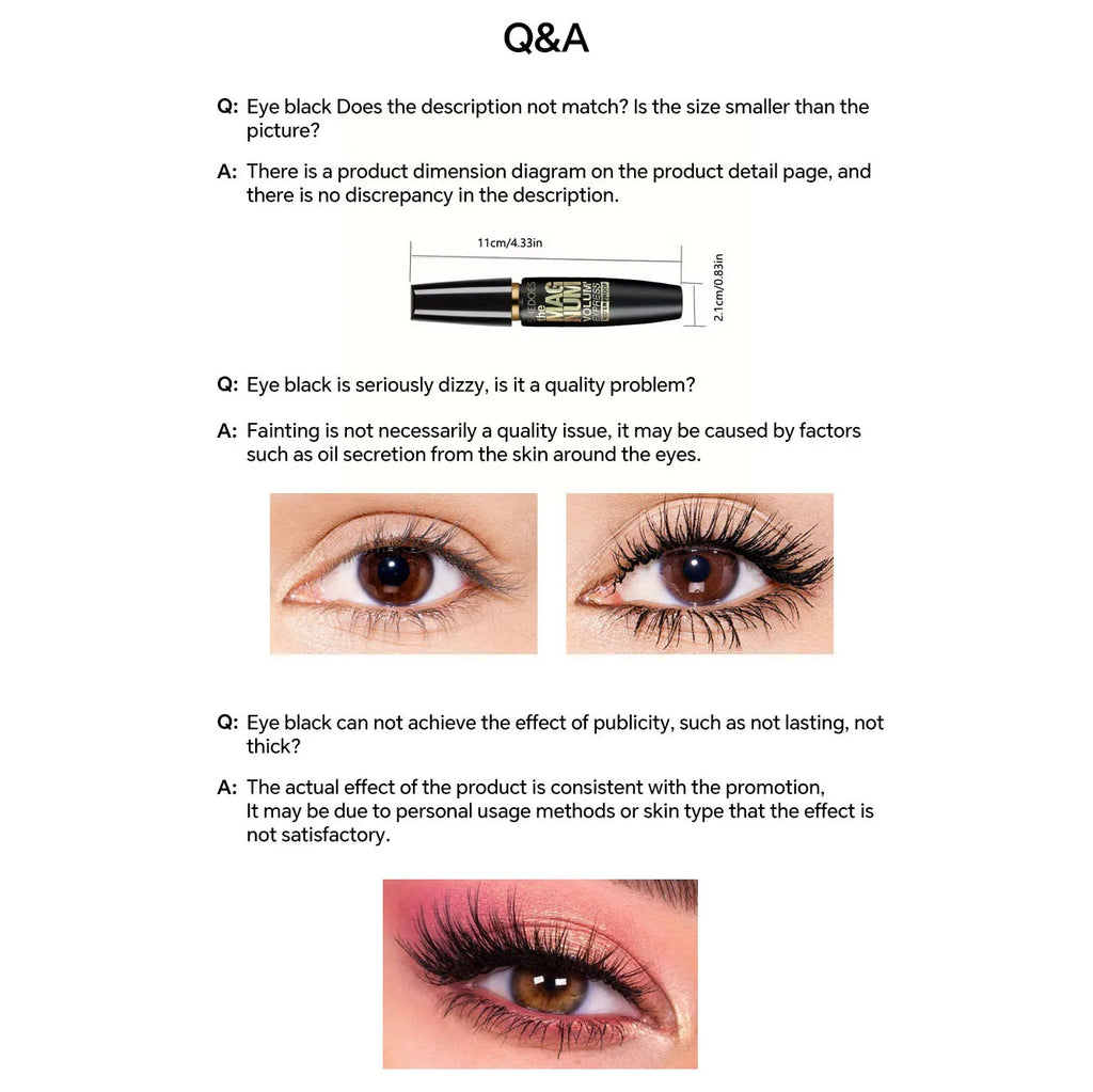4D Black Mascara: Ultimate Thickening & Curling Power