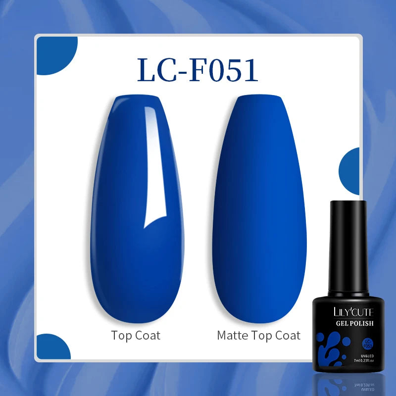 Vibrant LILYCUTE 129 Colors Gel Polish - 7ML Perfection