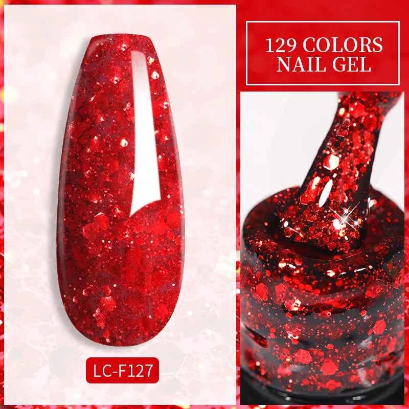 Vibrant LILYCUTE 129 Colors Gel Polish - 7ML Perfection