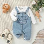 Trendy Baby Long Sleeve Top & Romper Set for All Seasons