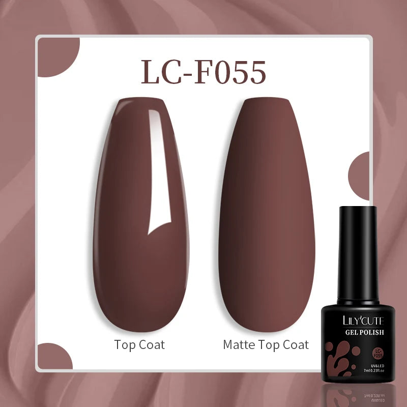 Vibrant LILYCUTE 129 Colors Gel Polish - 7ML Perfection
